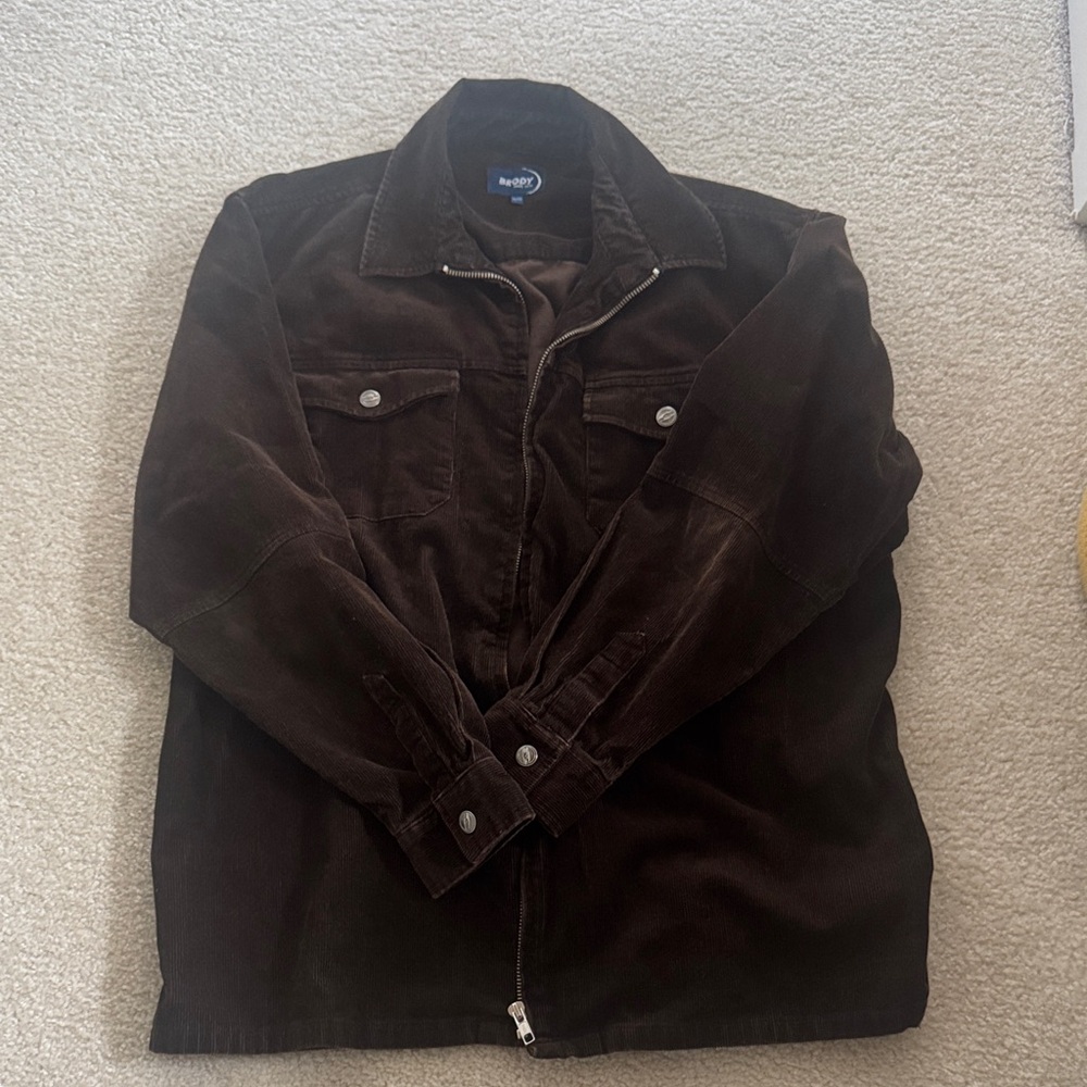 Vintage unisex Brown Corduroy workwear style Jacket